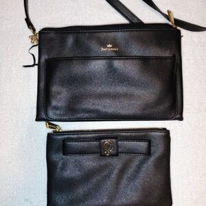 Juicy Couture Black Crossbody  and Clutch Set 2pcs